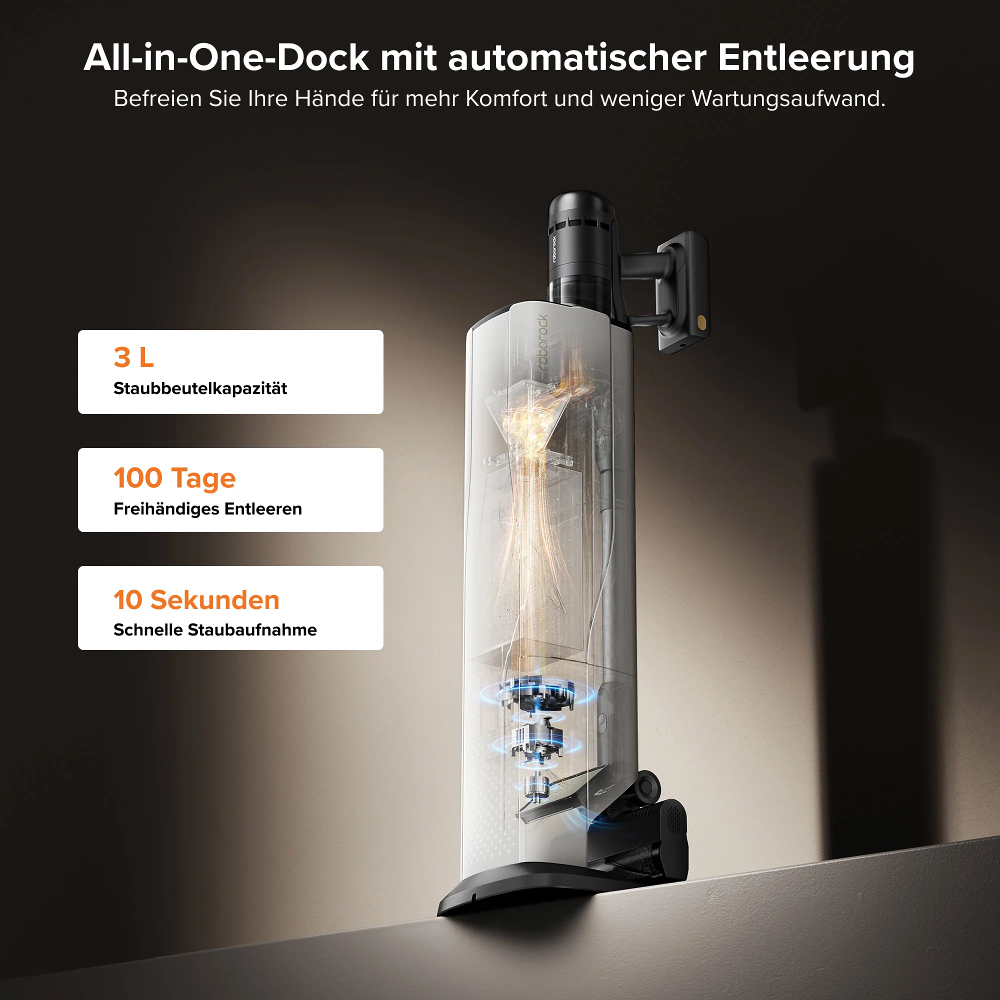 Roborock H60 Hub Ultra Akku-Staubsauger mit Absaugstation - Image 10