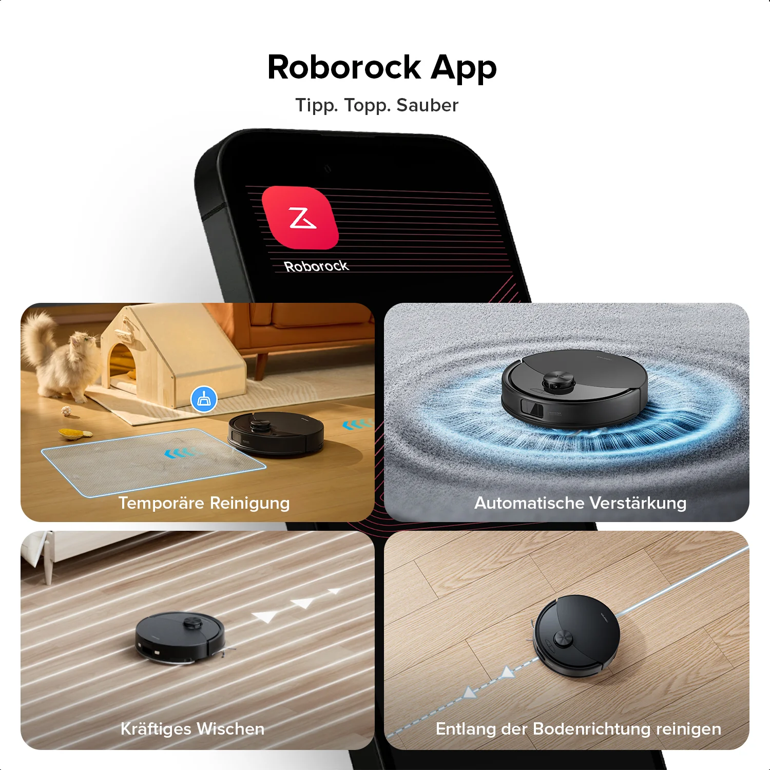 Roborock Q10 S5 Set Saug- und Wischroboter mit zusätzlichem Wischtuch*2 Stk. - Image 10