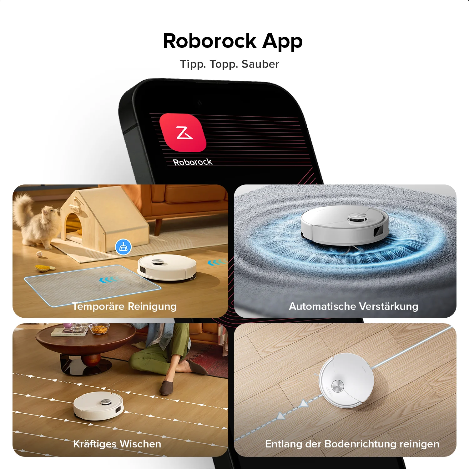 Roborock Q10 S5 Set Saug- und Wischroboter mit zusätzlichem Wischtuch*2 Stk. - Image 21