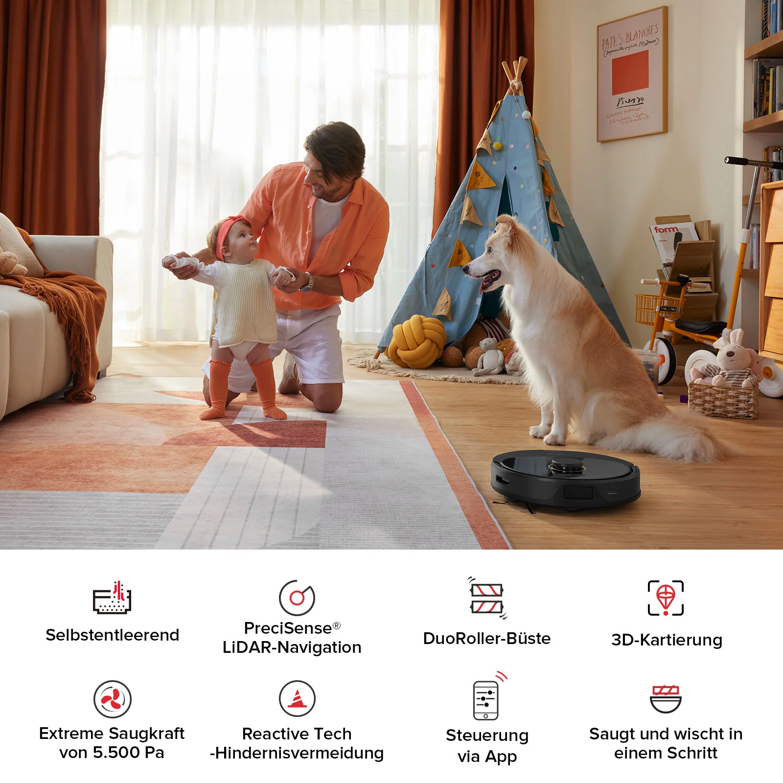 Roborock Q8 Max+ Saug- und Wischroboter mit Auto-Entleerungsstation - Image 17