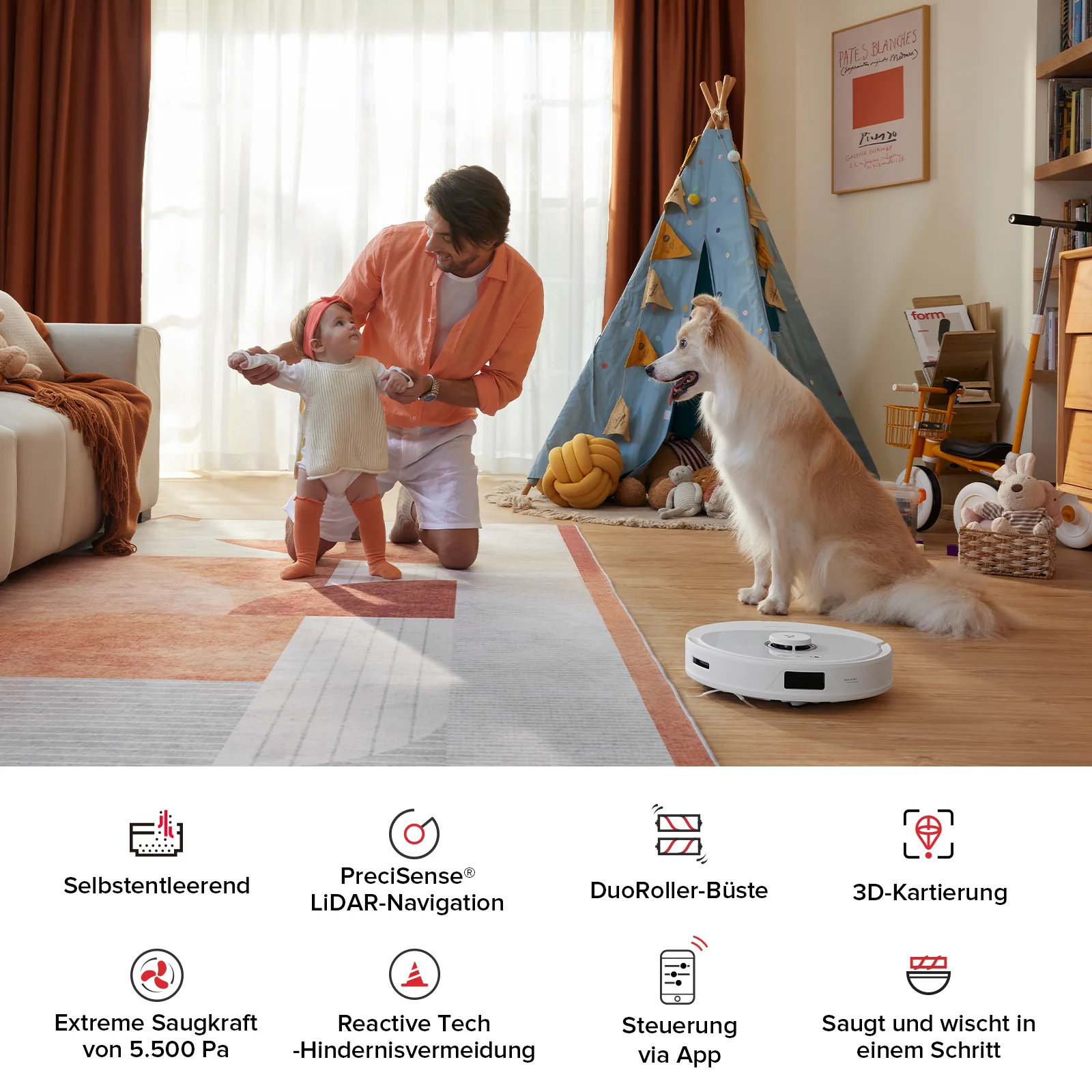 Roborock Q8 Max+ Saug- und Wischroboter mit Auto-Entleerungsstation - Image 2