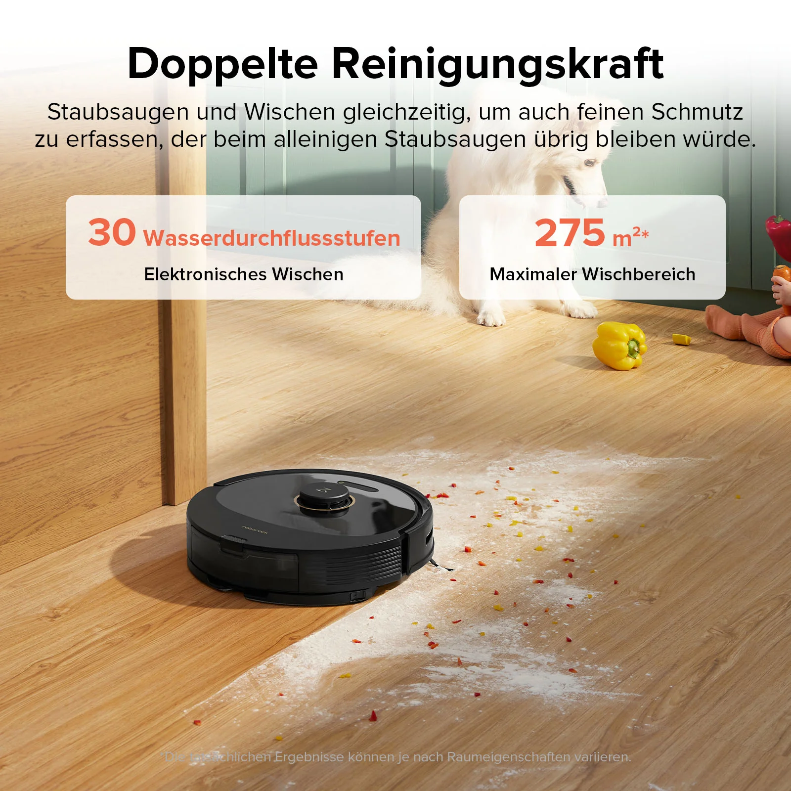 Roborock Q8 Max+ Saug- und Wischroboter mit Auto-Entleerungsstation - Image 22