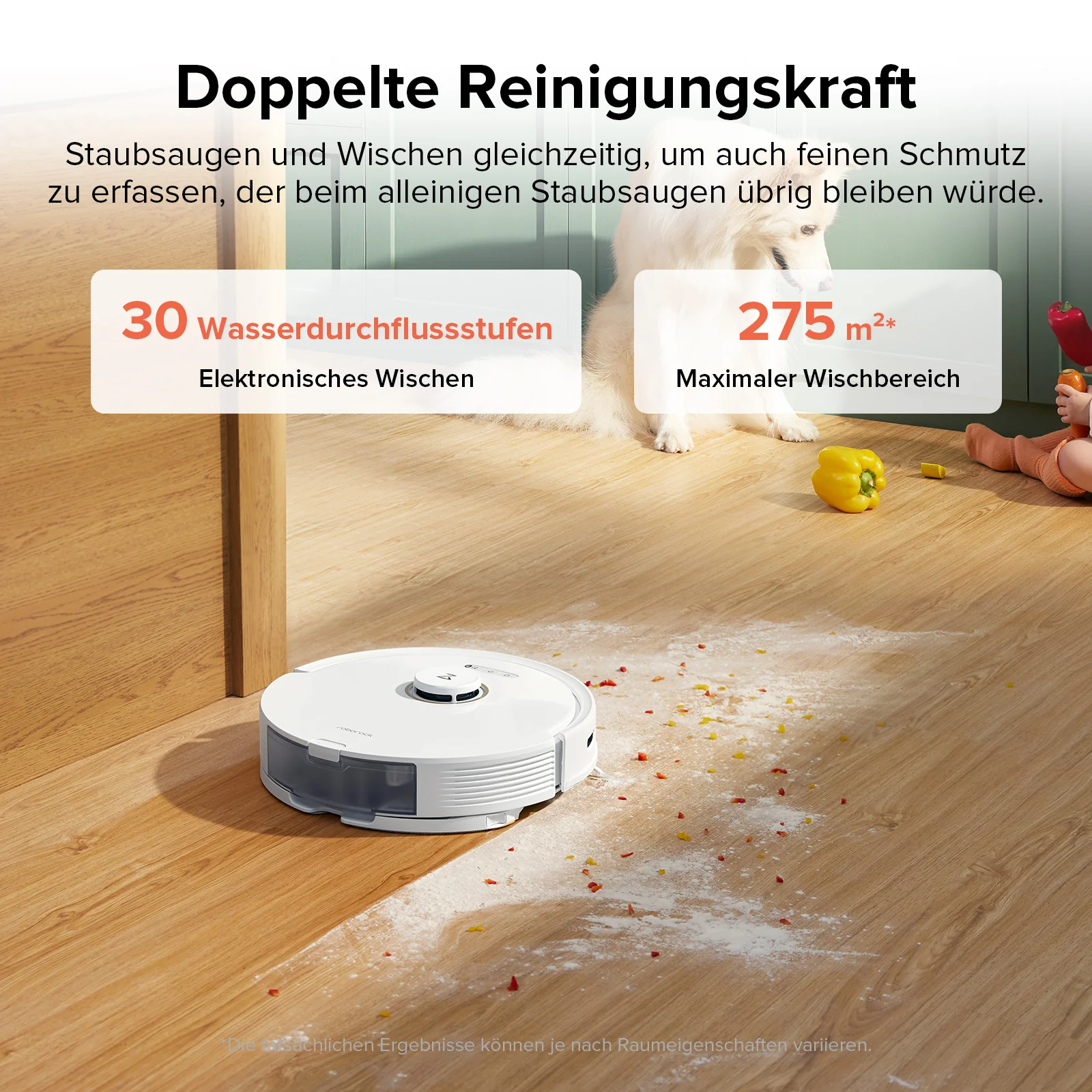 Roborock Q8 Max+ Saug- und Wischroboter mit Auto-Entleerungsstation - Image 7