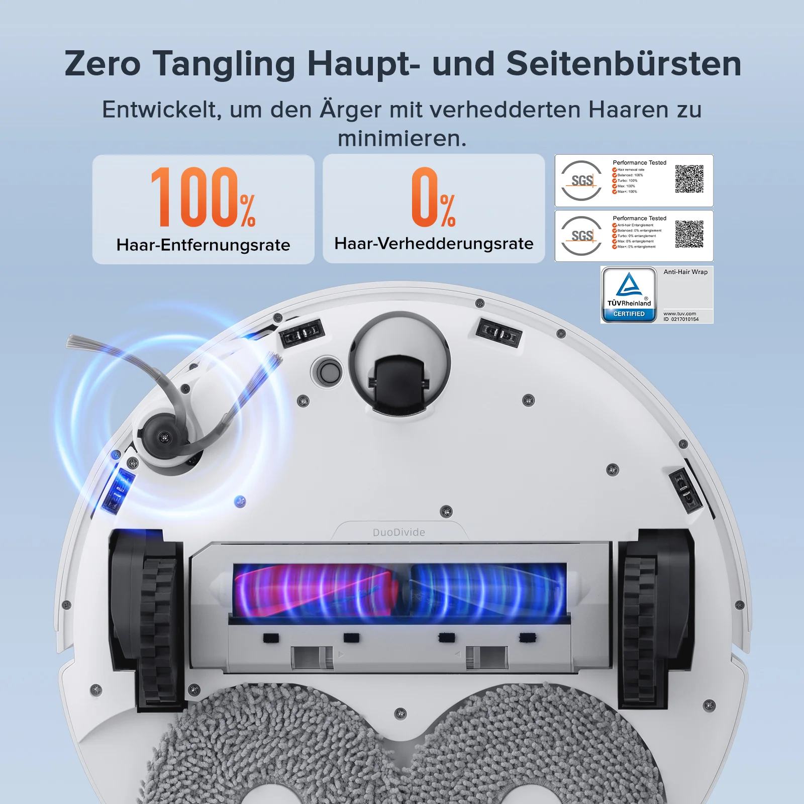 「Generalüberholt – 90 % wie neu」Roborock Qrevo Curv S5X Saugroboter mit DuoDivide® Hauptbürste und Multifunktions-Dockingstation 3.0 - Image 3