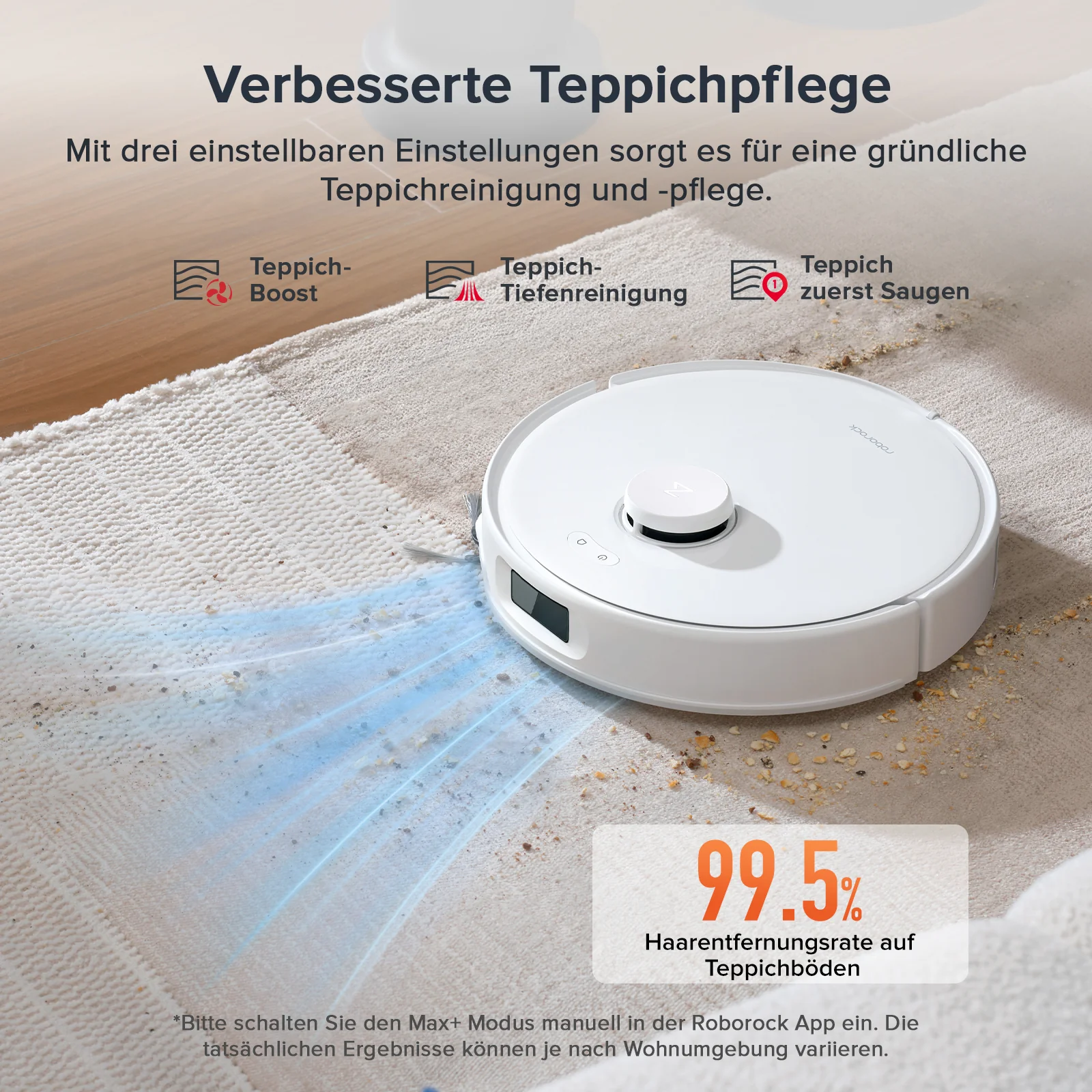 「Generalüberholt – 90 % wie neu」Roborock Qrevo Curv S5X Saugroboter mit DuoDivide® Hauptbürste und Multifunktions-Dockingstation 3.0 - Image 6