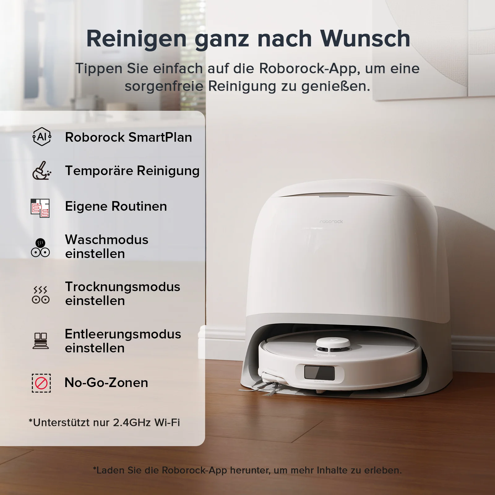 Roborock Qrevo Curv S5X Set Saugroboter mit Multifunktions-Dockingstation 3.0 (mit zusätzlicher Hauptbürste*1St. & Staubbeutel*3St.) - Image 9