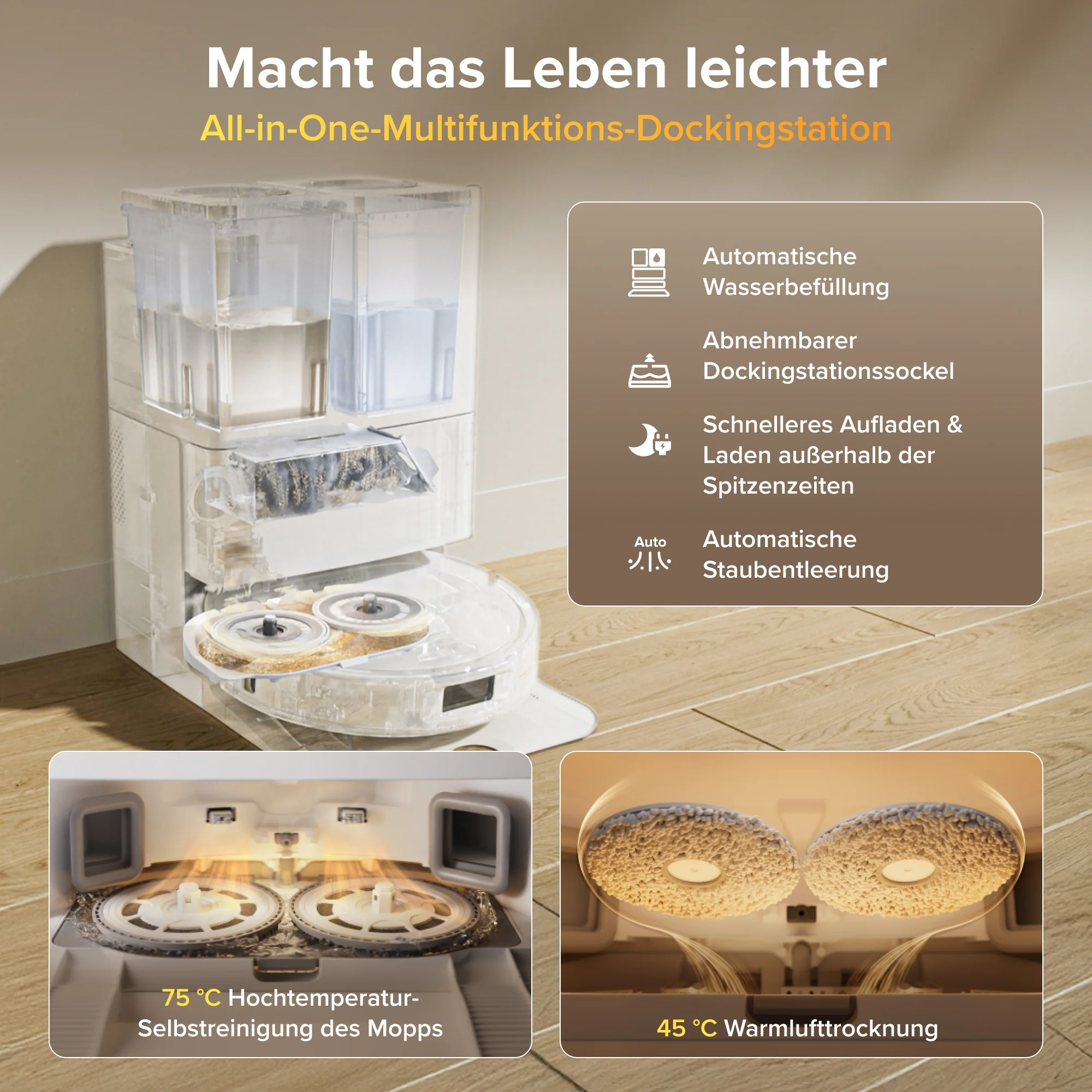 Roborock Qrevo S Pro Saug- und Wischroboter – Saugkraft von 18.500 Pa und Multifunktions-Dockingstation - Image 20