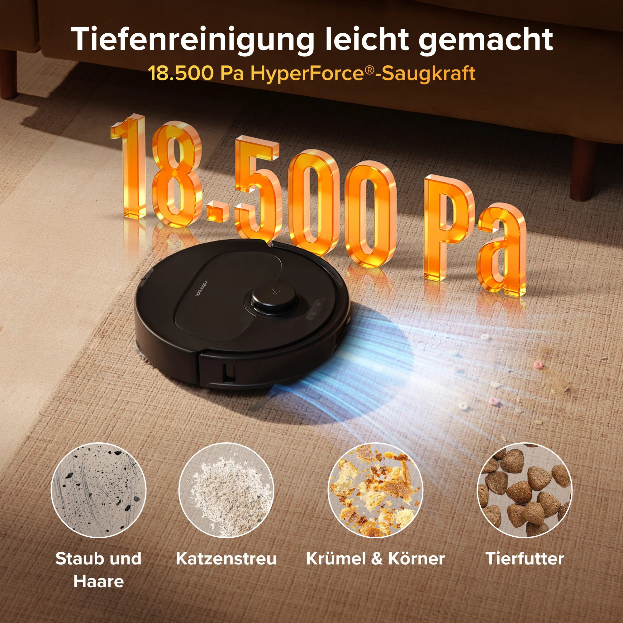 Roborock Qrevo S Pro Saug- und Wischroboter – Saugkraft von 18.500 Pa und Multifunktions-Dockingstation - Image 3