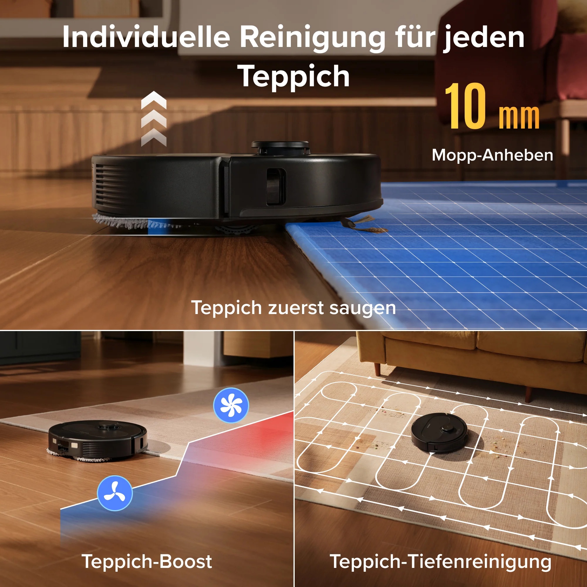 Roborock Qrevo S Pro Saug- und Wischroboter – Saugkraft von 18.500 Pa und Multifunktions-Dockingstation - Image 7