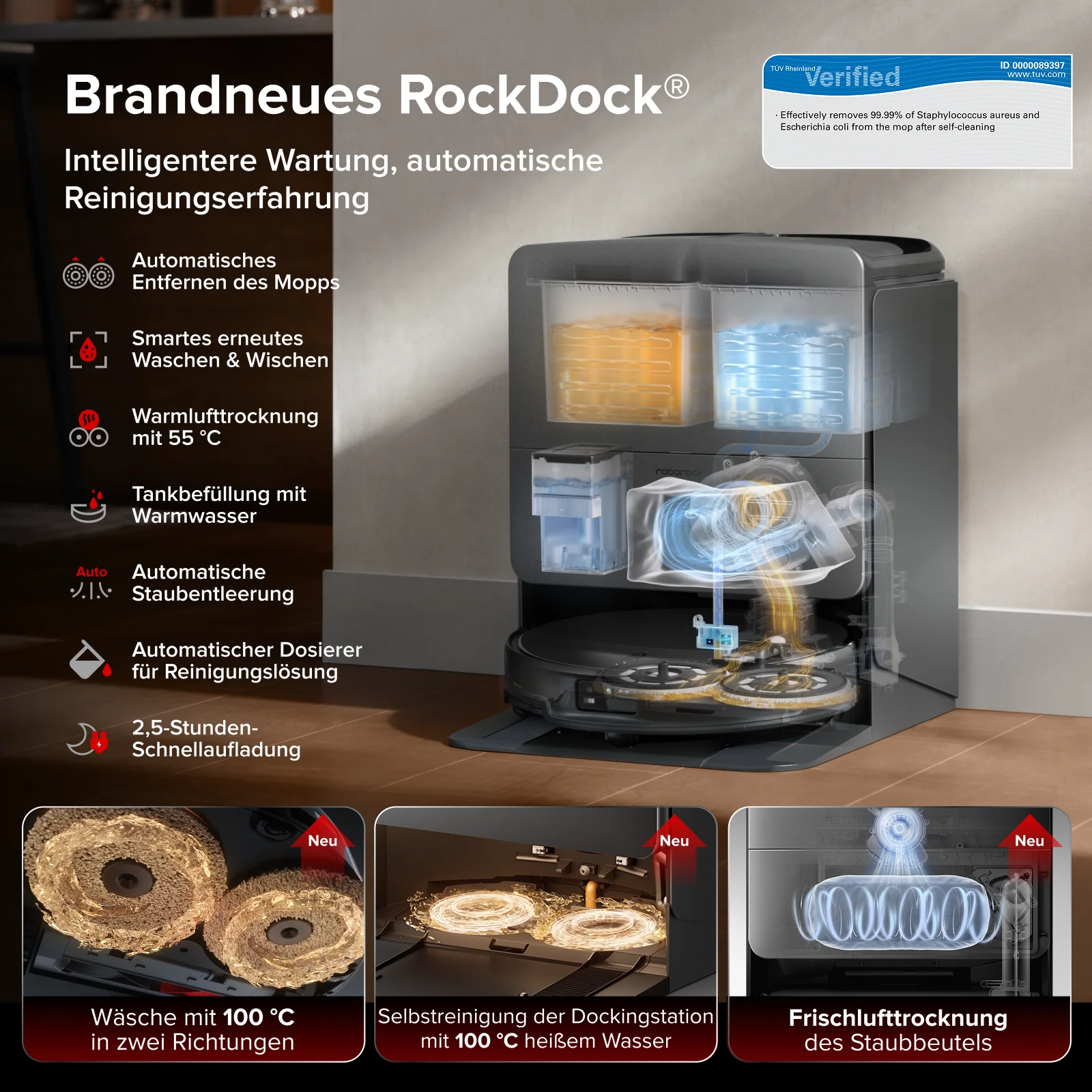 Roborock Saros 20 Set – AdaptiLift™ Chassis 3.0 für die reibungslose Überwindung von Schwellen, mit einer Saugkraft von 36.000 Pa - Image 5