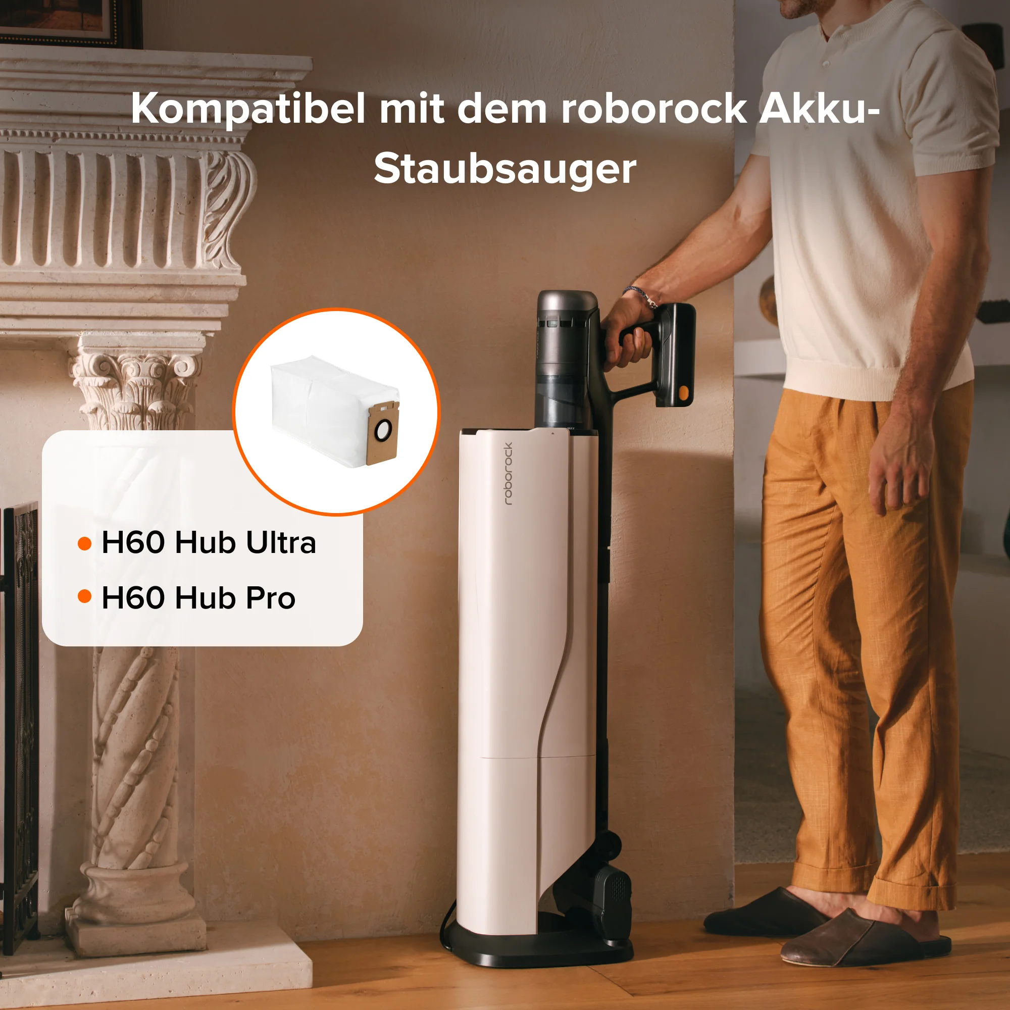 Roborock Staubbeutel (12 Stück) für H60 Hub Ultra und H60 Hub Pro, 3 L - Image 3