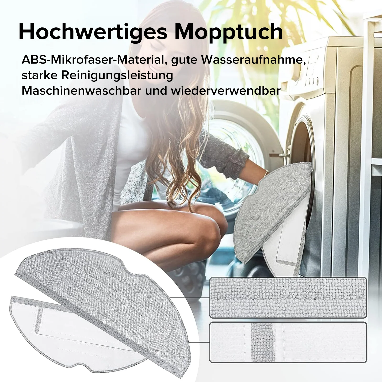 Roborock VibraRise Mopp-Tücher für S8/S8+/S8 Pro Ultra/S7/S7 MaxV/S7 Maxv Ultra/S7 Max Ultra/S7 Pro Ultra Staubsaugerroboter, *2 Stk - Image 5